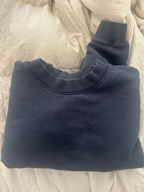 MATE the Label Navy Blue Crewneck Sweatshirt cropped S